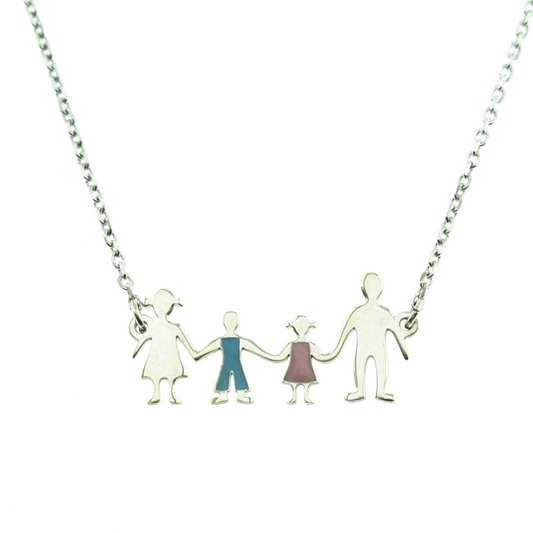 Silver 925 Family Necklace