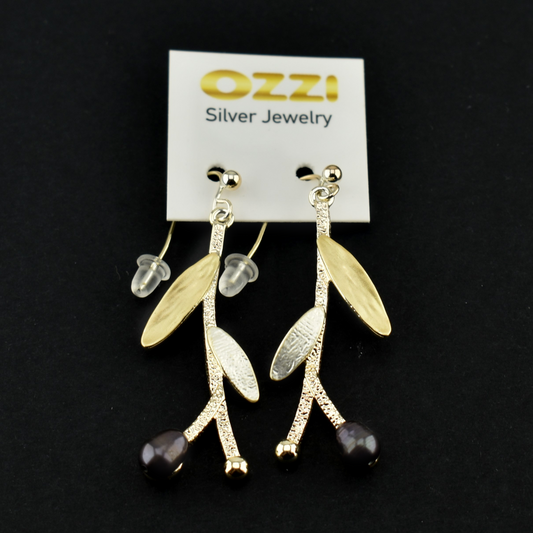 Handmade Olive Leaf Earrings